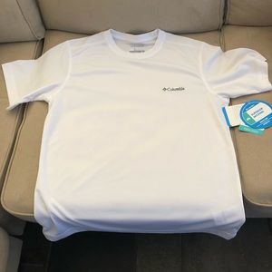 NWT Columbia sportswear shirt, white, short sleeve, size medium